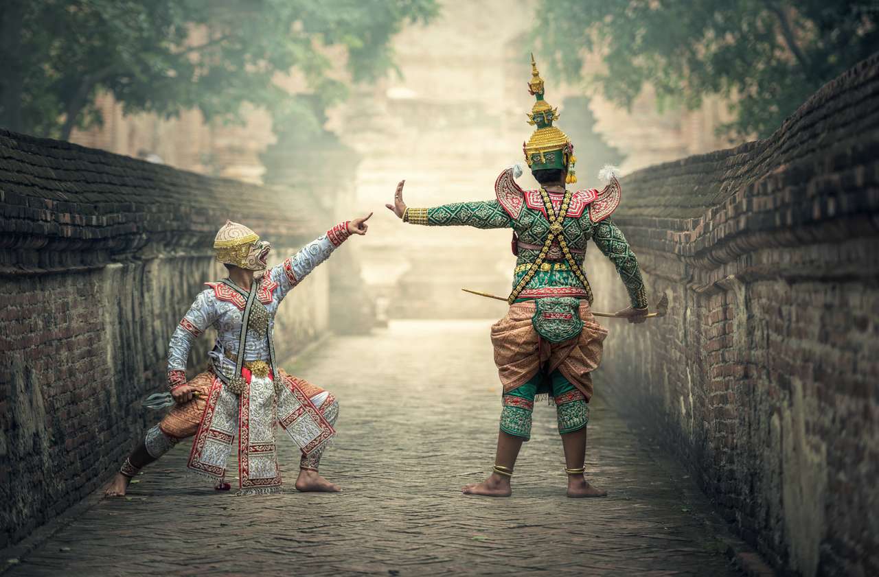 Khon to tradycyjna sztuka teatralna taneczna puzzle online