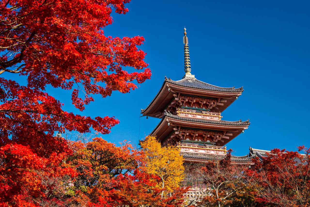 Świątynia Kiyomizu w Kioto, Japonia. puzzle online