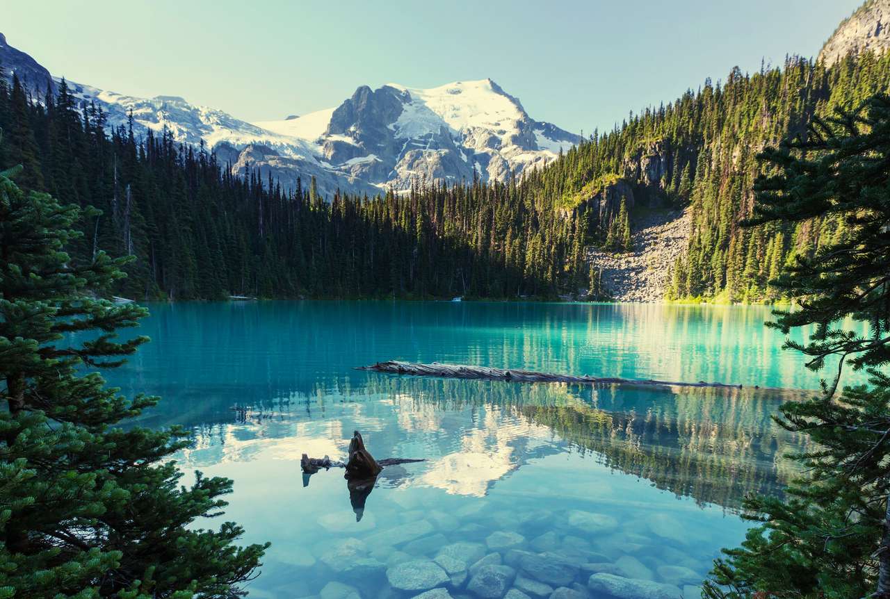 Piękne jezioro Joffre w Kanadzie puzzle online