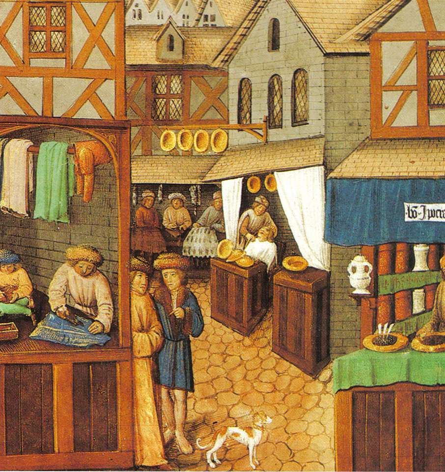 Rynek w średniowieczu puzzle online