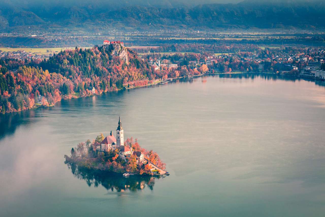Kościół Wniebowzięcia Marii nad jeziorem Bled puzzle online