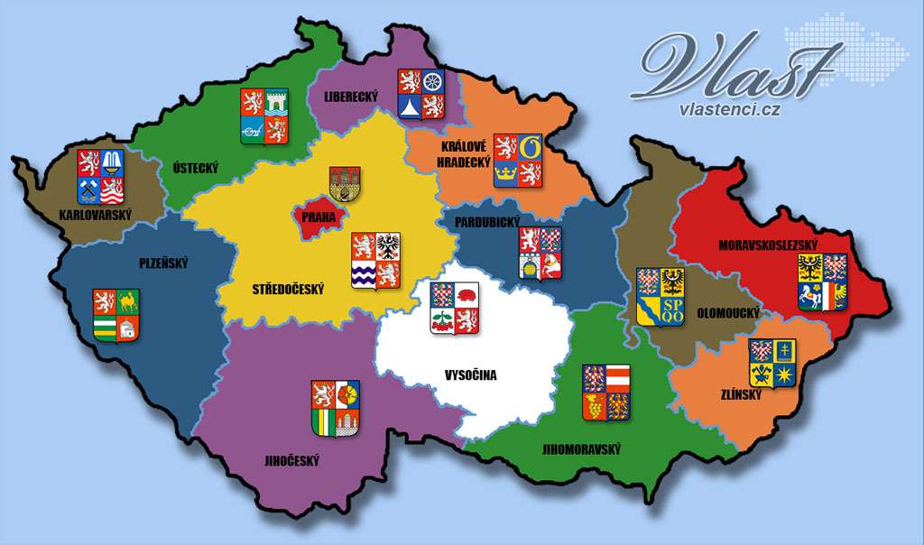 Regiony Republiki Czeskiej puzzle online