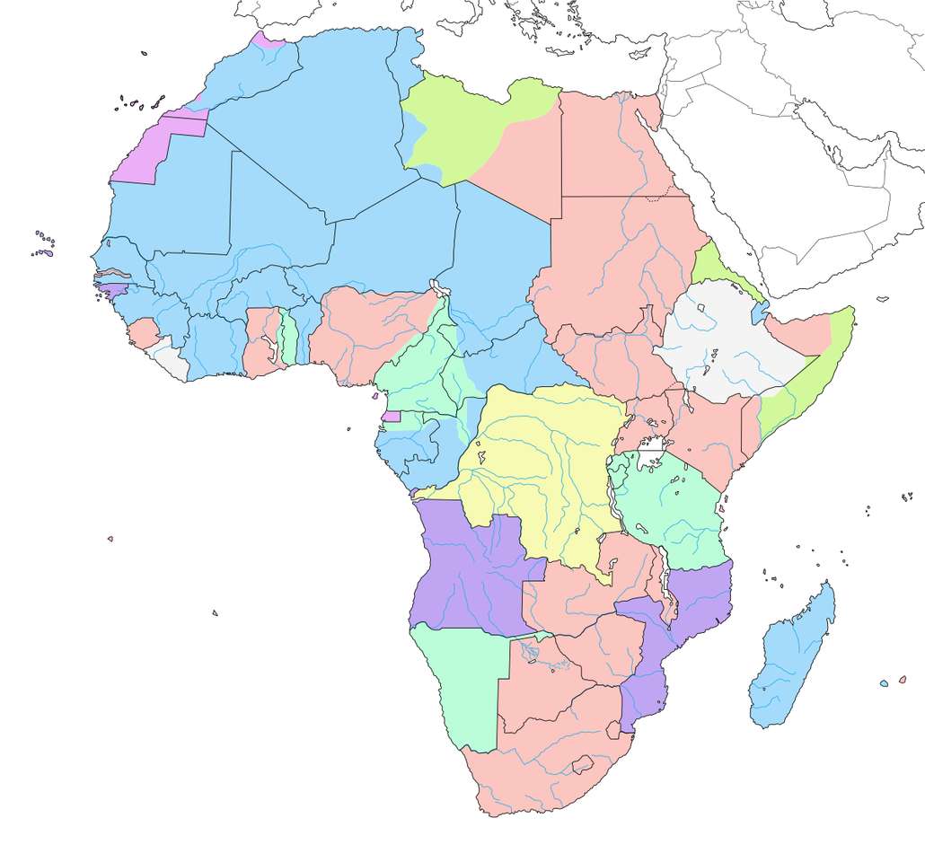 Afryka kolonialna puzzle online
