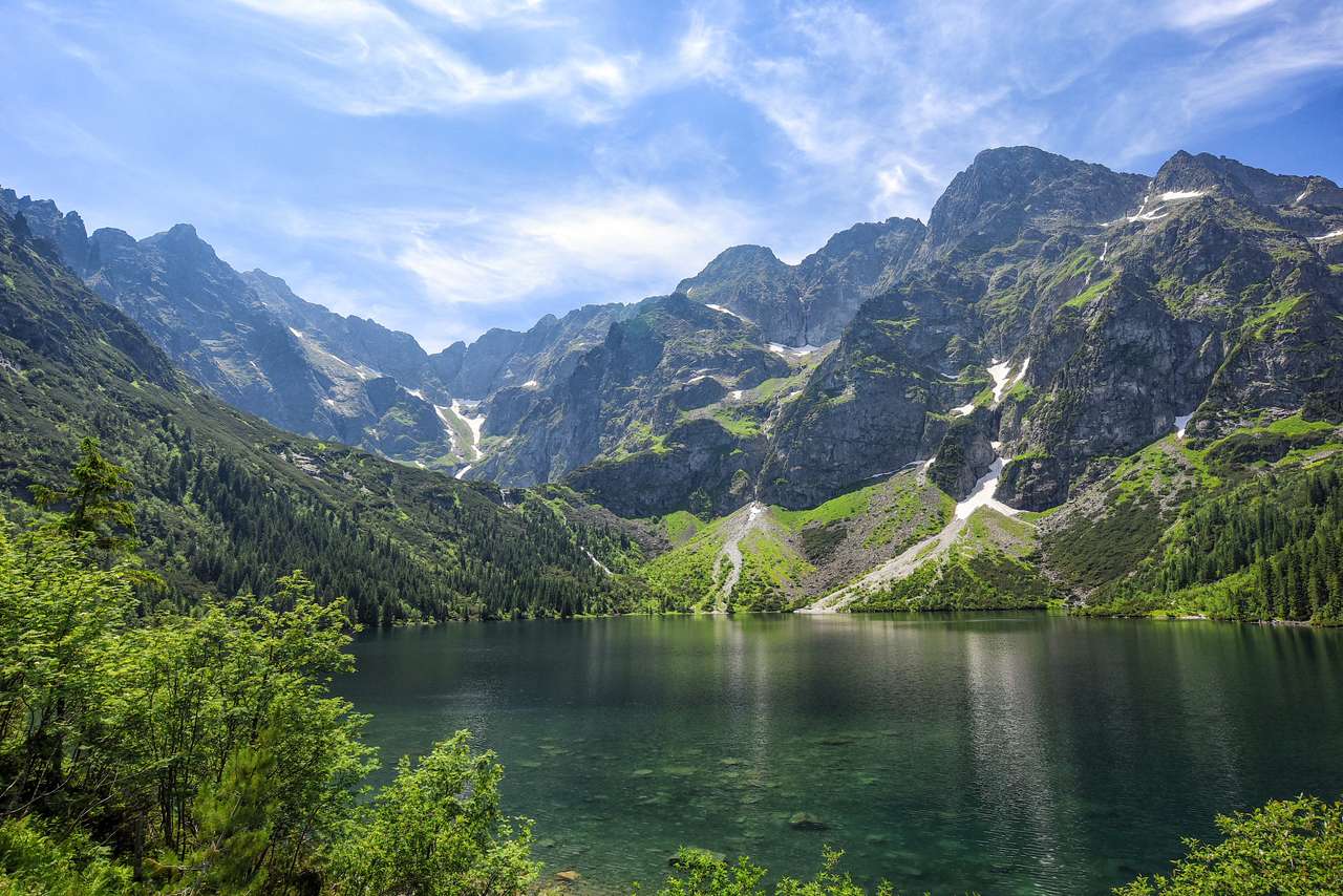 górskie jezioro w Tatrach, Polska, Europa puzzle online