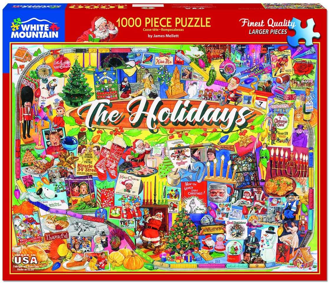 świąteczna układanka kolażu puzzle online