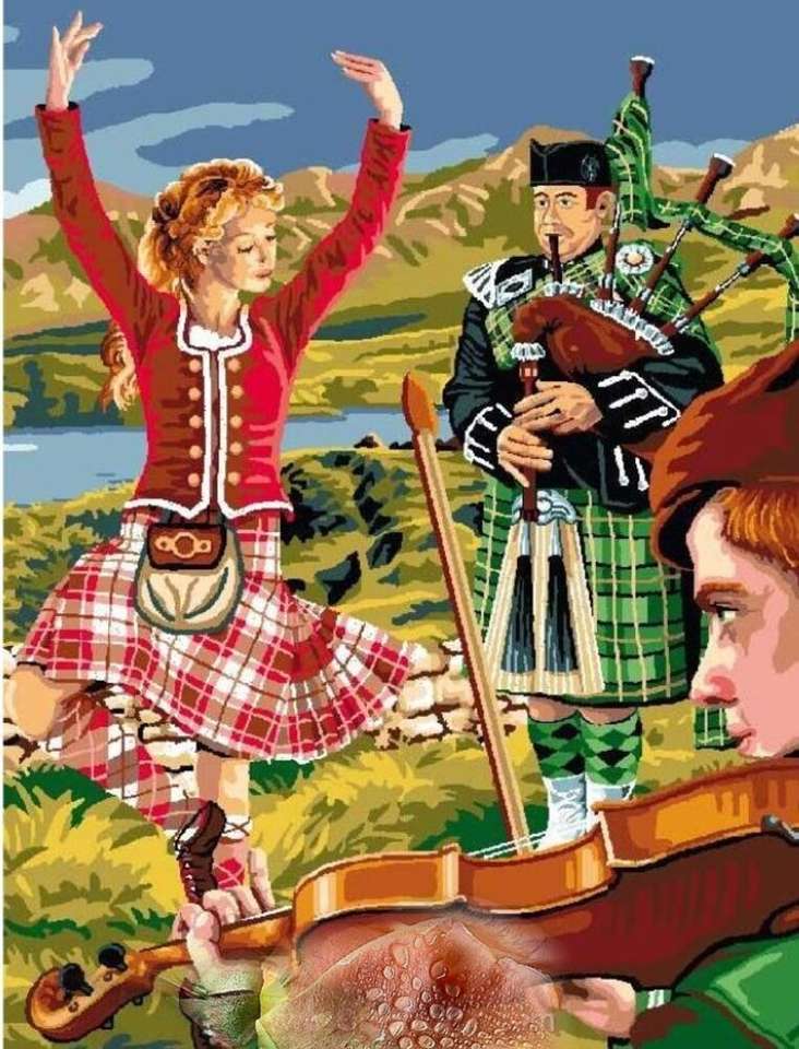 Typowy taniec szkocki puzzle online
