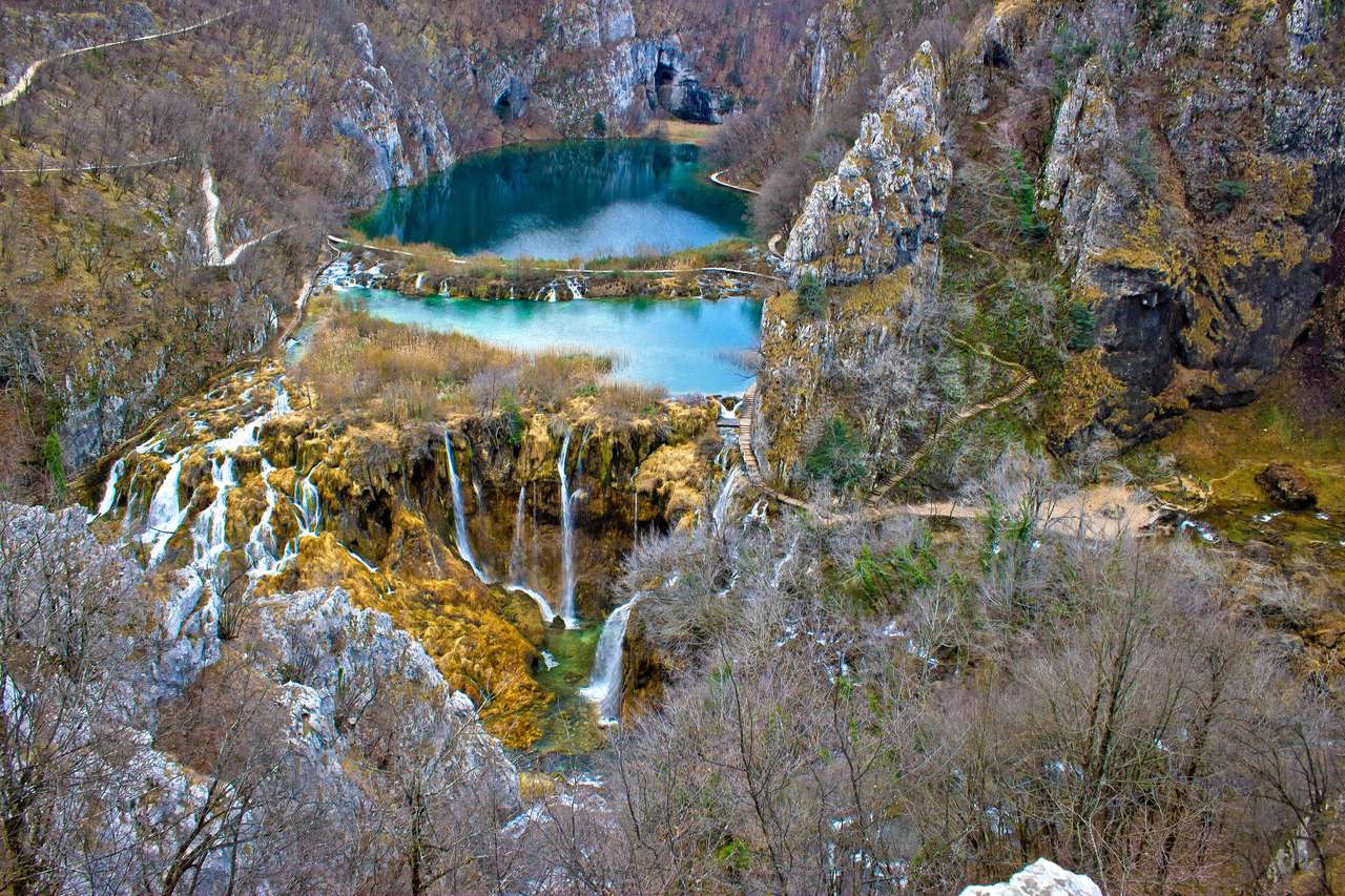 Spadające jeziora Parku Narodowego Plitvice w Chorwacji puzzle online