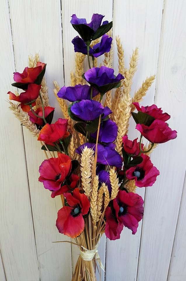 Букет от изкуствени цветя пъзел