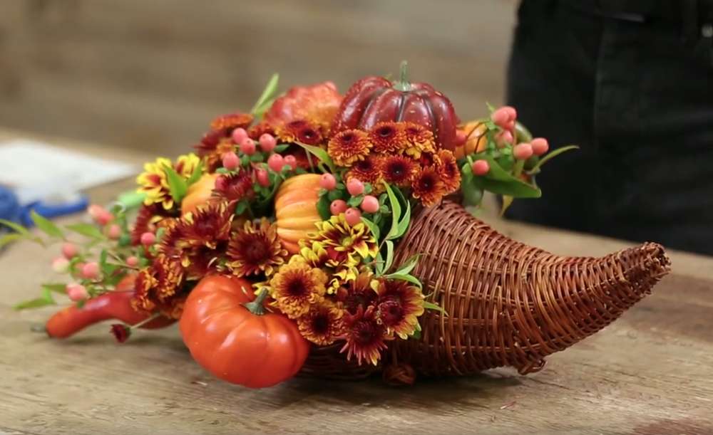 Jesienna kompozycja kwiatowa puzzle online