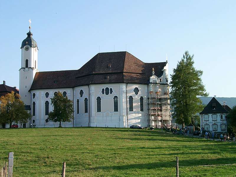 Rokokowy kościół w Wies (gmina Steingaden) puzzle online