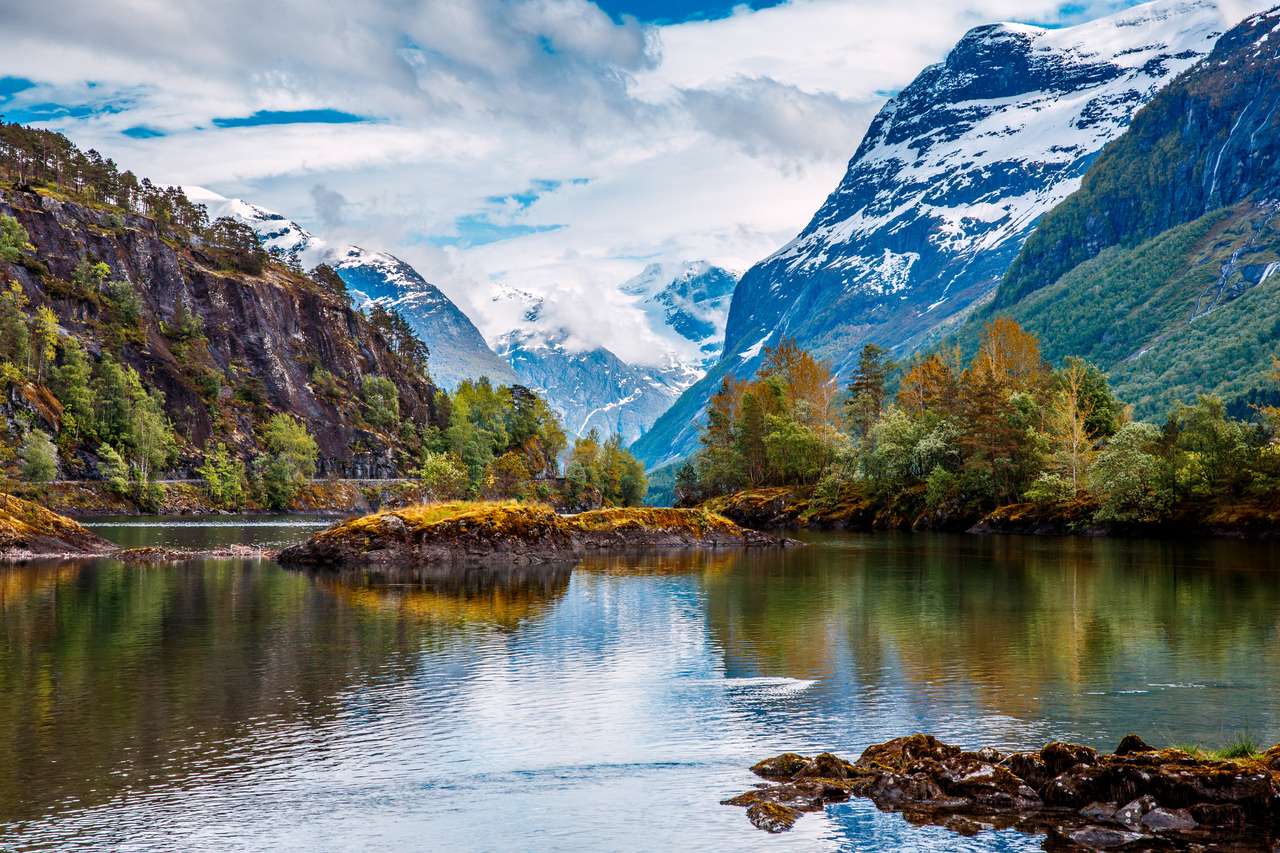 Piękna przyroda Norwegia naturalny krajobraz puzzle online