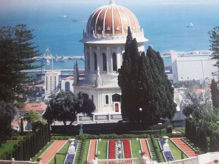 Bahai świątynia, Haifa w Izraelu puzzle online