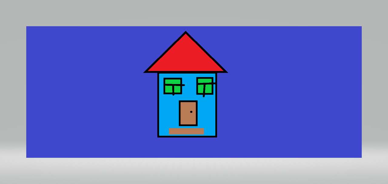 niemożliwy niebieski dom puzzle online