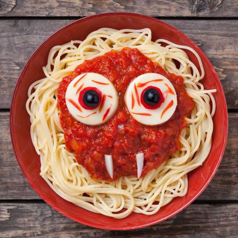 Upiorne Halloweenowe Spaghetti puzzle online