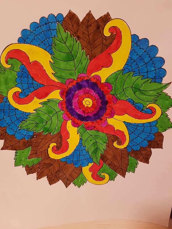 Kolorowa mandala puzzle online