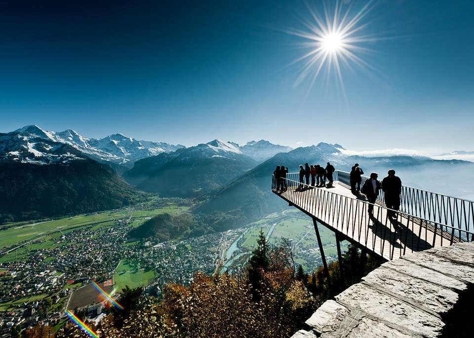 Platforma widokowa-Most Dwóch Jezior w Szwajcarii puzzle online