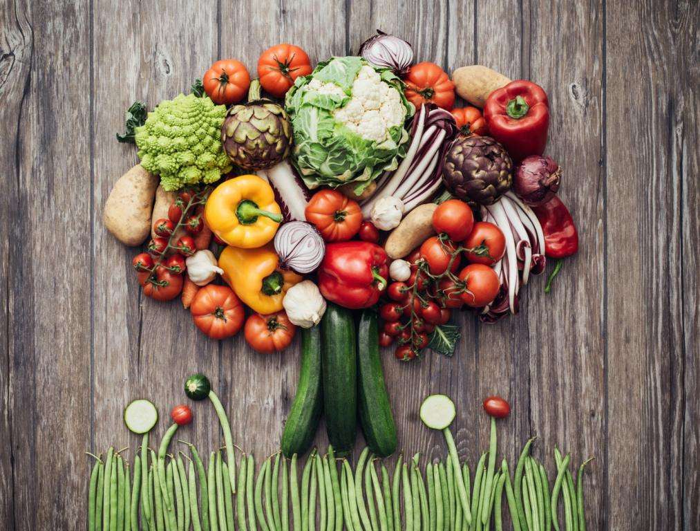 Zdrowe odżywianie - warzywa puzzle online