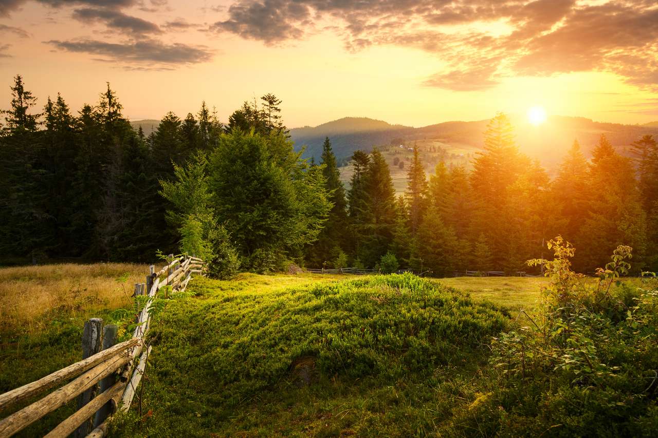 wiosenny krajobraz w Transylwanii puzzle online