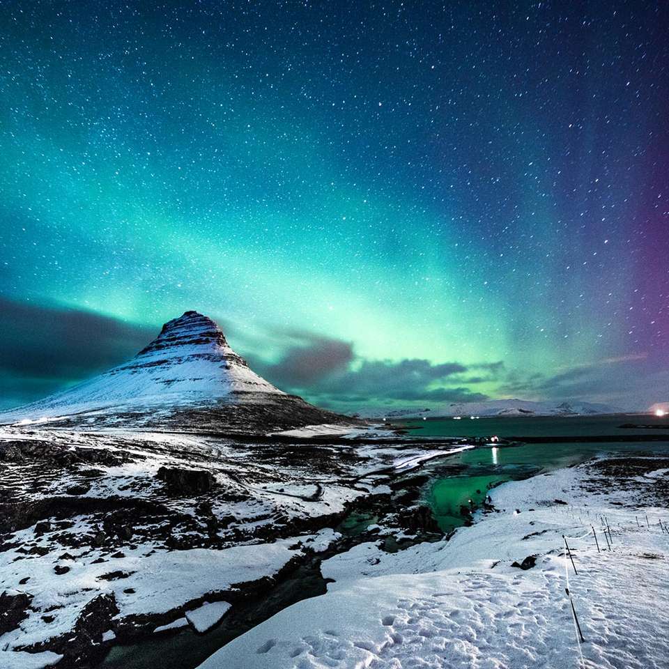 Zorza polarna w Islandii puzzle online