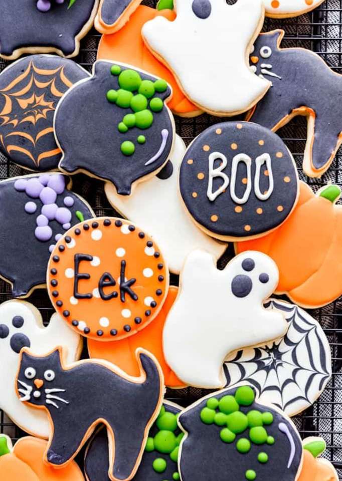 Halloweenowe ciasteczka puzzle online