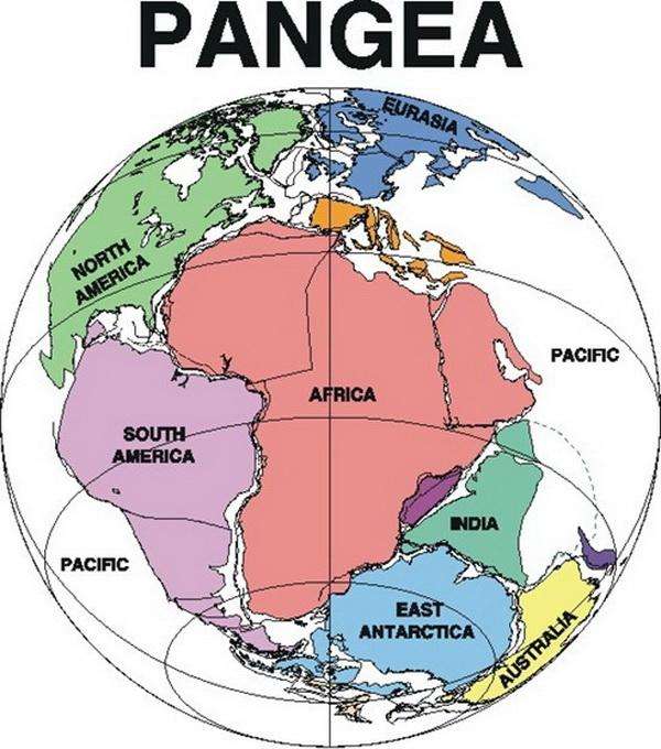 Geografia Pangei puzzle online