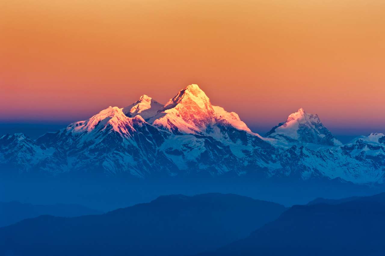 Himalaje Widok z góry Shivapuri puzzle online