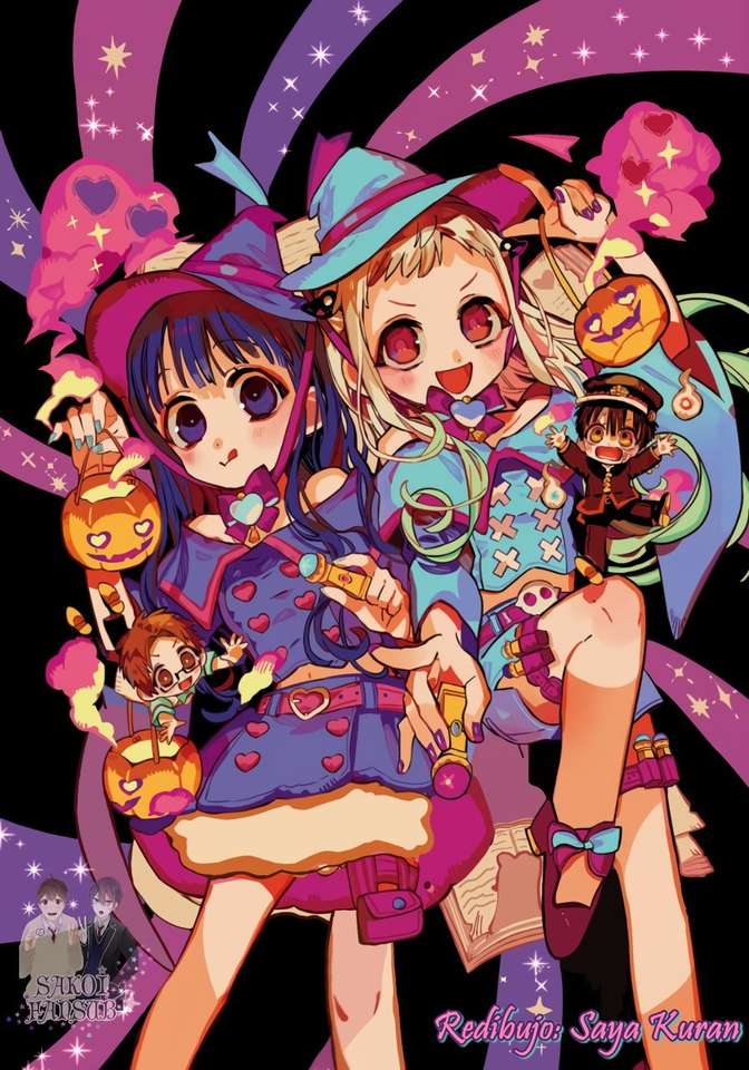 Aoi i Yashiro Halloween puzzle online