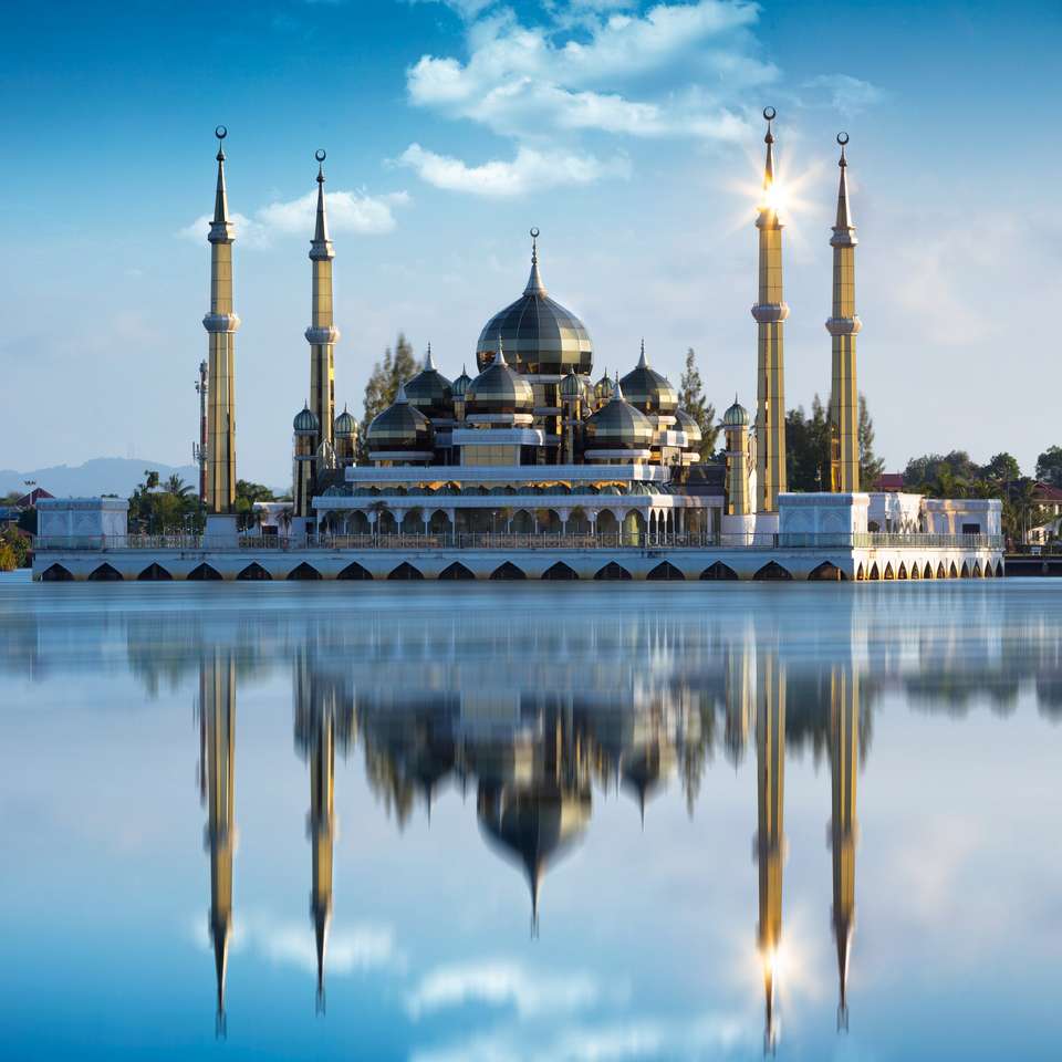 Kryształowy meczet w Kuala Terengganu, Malezja puzzle online