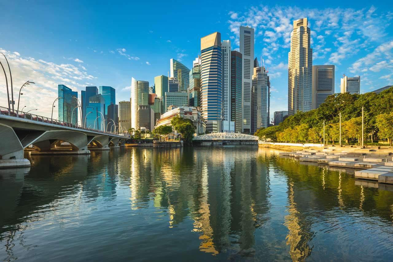 panorama singapuru nad zatoką marina puzzle online