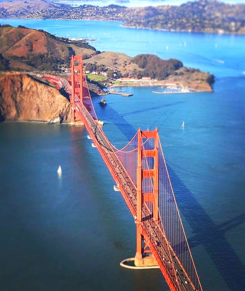 Bay Area z mostem Golden Gate puzzle online