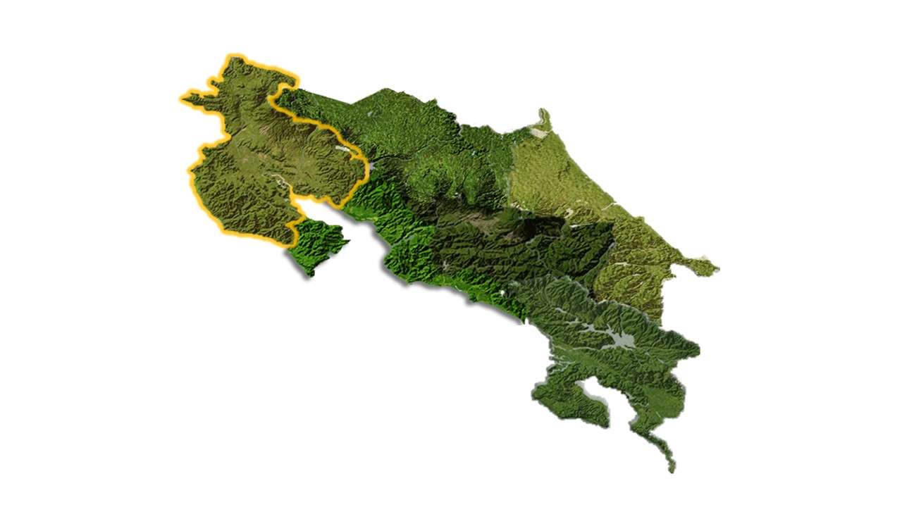 Mapa Kostaryki puzzle online