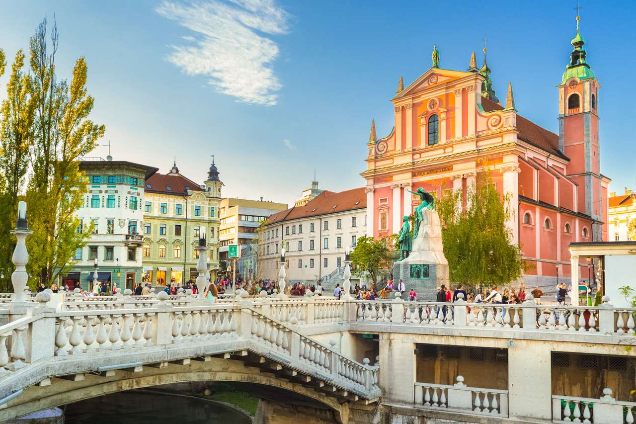 Romantyczne centrum Lublany puzzle online