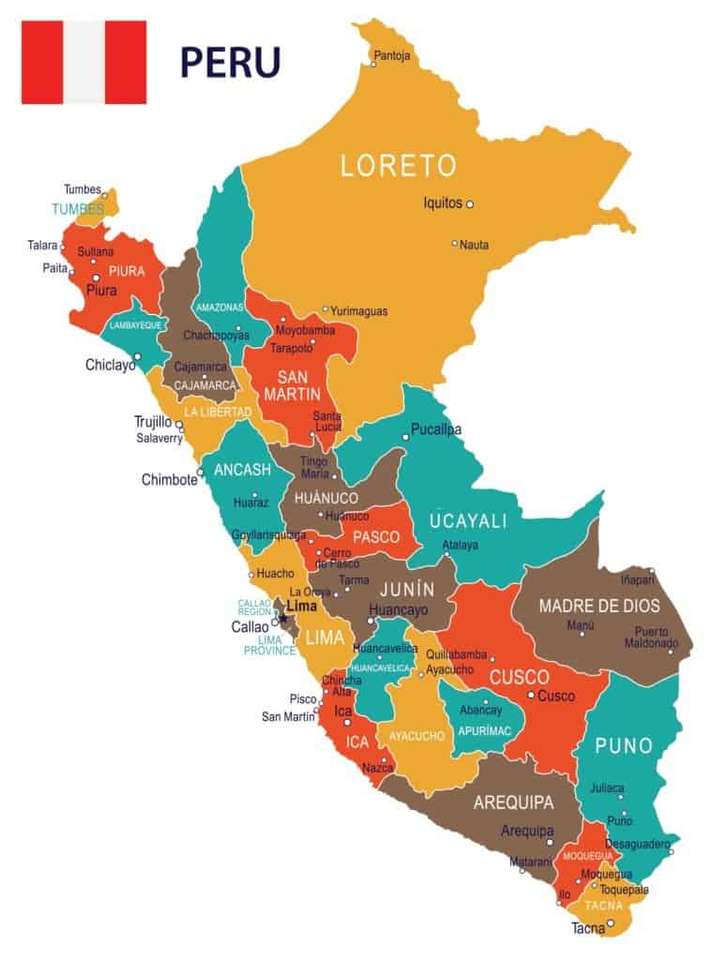 mapa Peru puzzle online