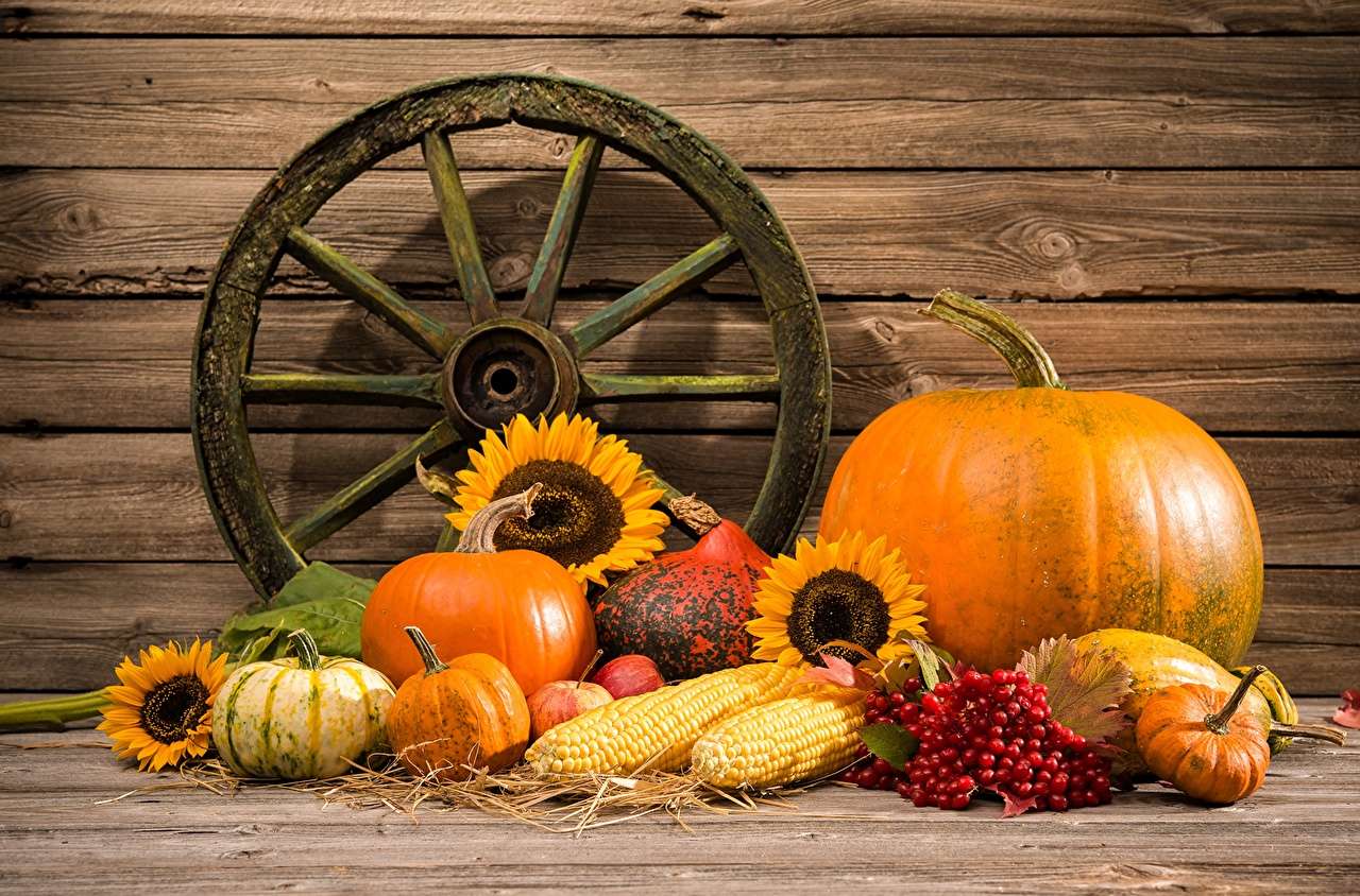 Jesienna dekoracja owoców puzzle online