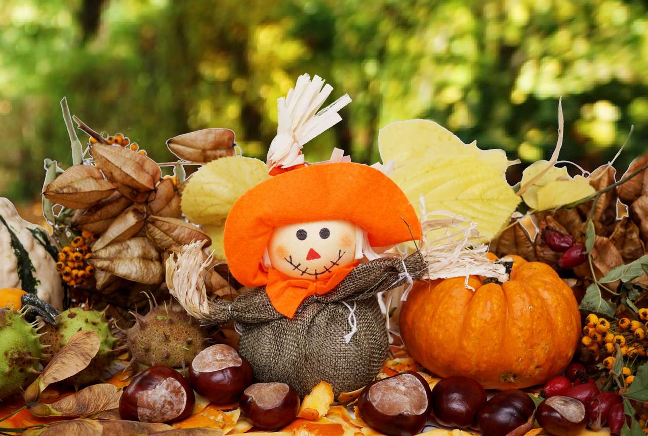 Jesienna dekoracja puzzle online
