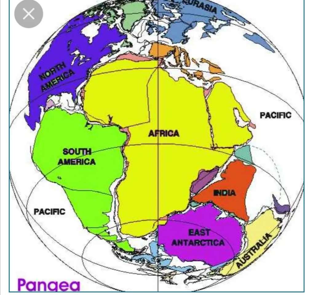 Kontynent Pangea puzzle online