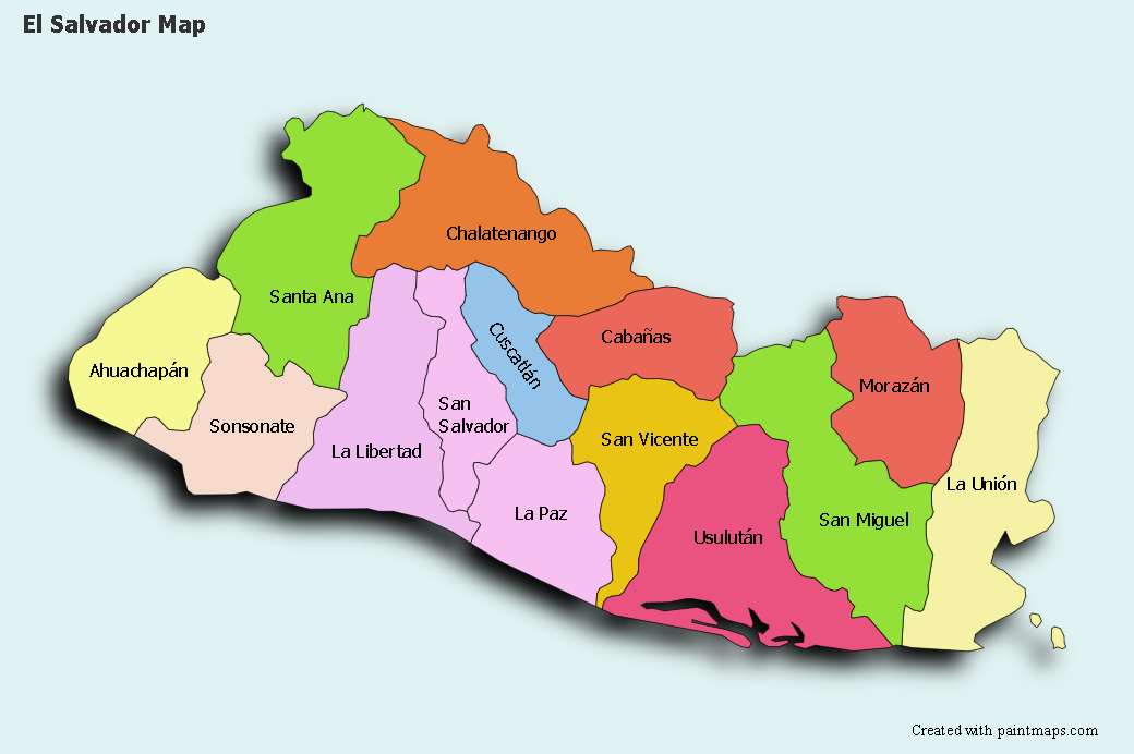Mapa Salwadoru puzzle online