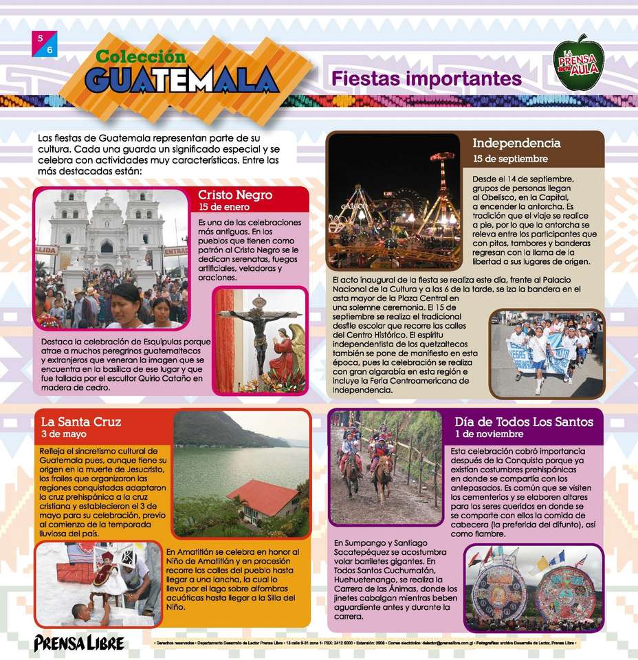 Ważne festiwale kultury Gwatemali puzzle online