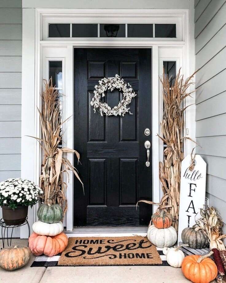 Dekoracja przed domem na Halloween puzzle online