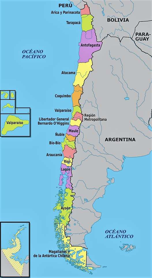 Mapa Chile puzzle online