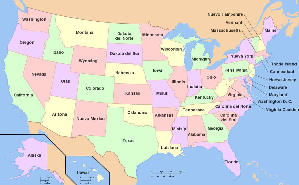Mapa USA (mapa USA) puzzle online