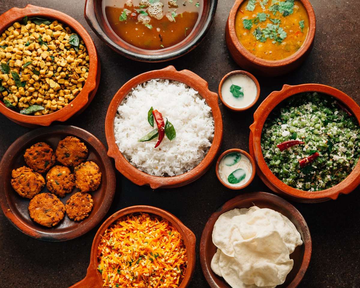 Indyjskie jedzenie puzzle online