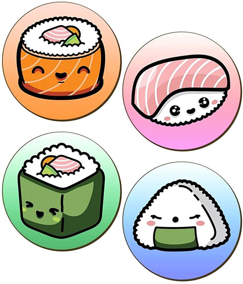 kolorowe sushi puzzle online