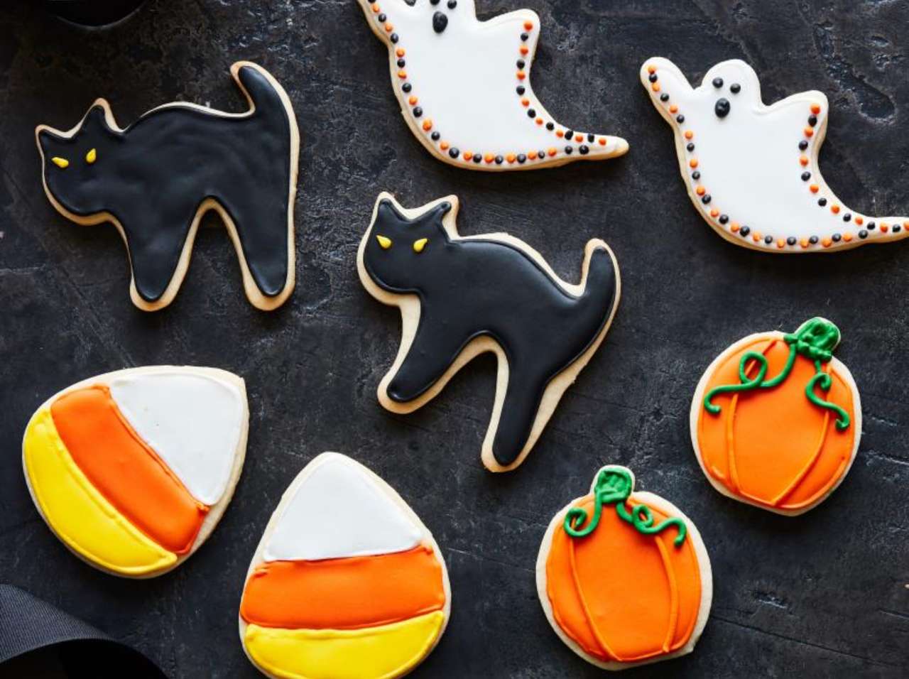 Halloweenowe ciasteczka z cukrem puzzle online