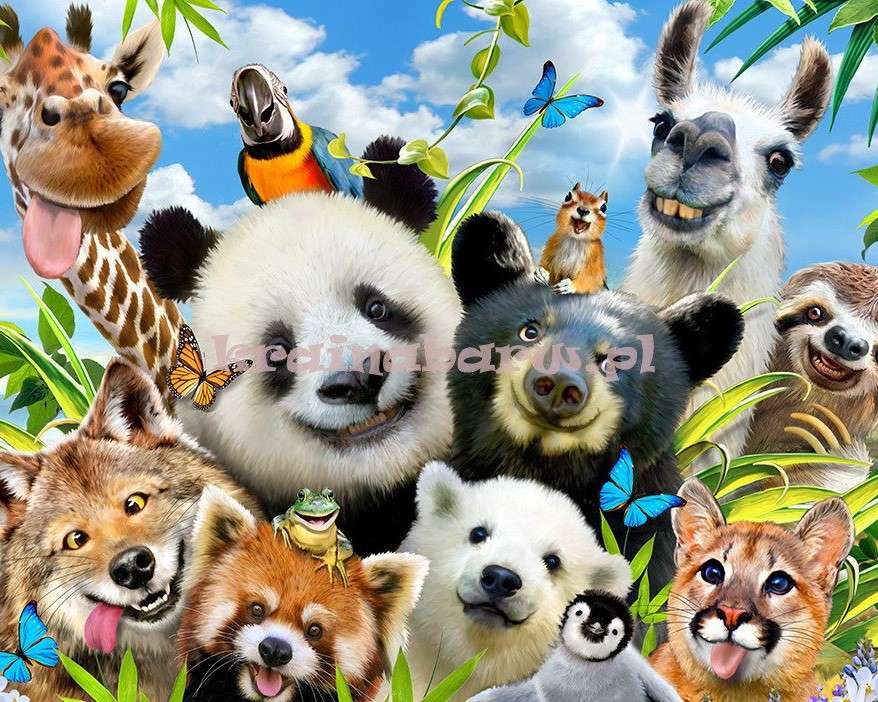 Uśmiechnięte zwierzątka puzzle online