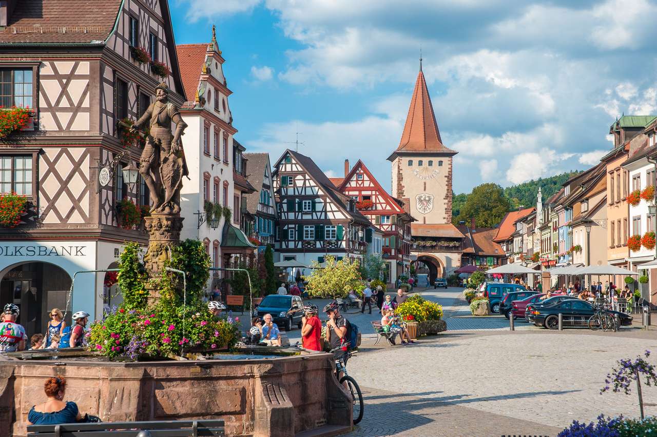 Historyczne Stare Miasto w Gengenbach, Niemcy puzzle online