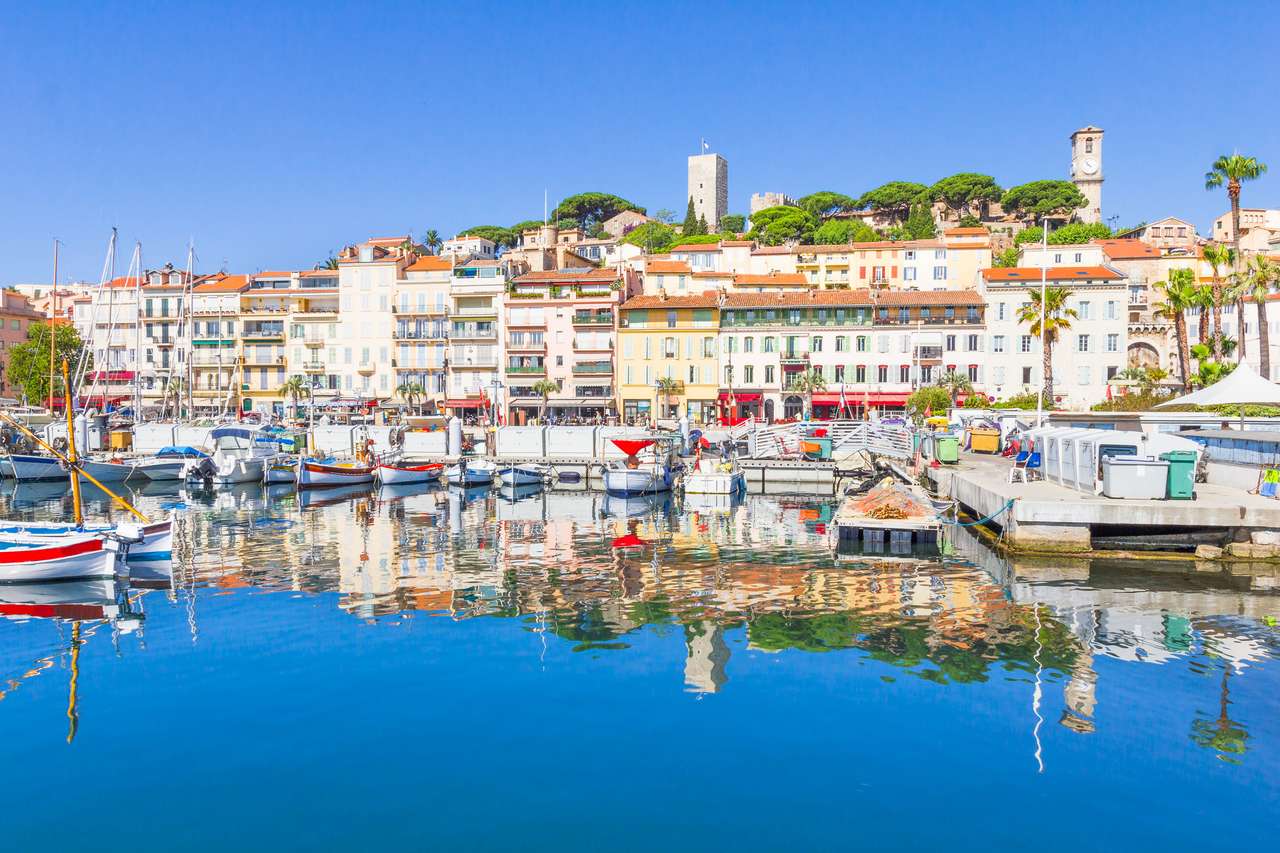 Widok na stary port w Cannes, Francja puzzle online