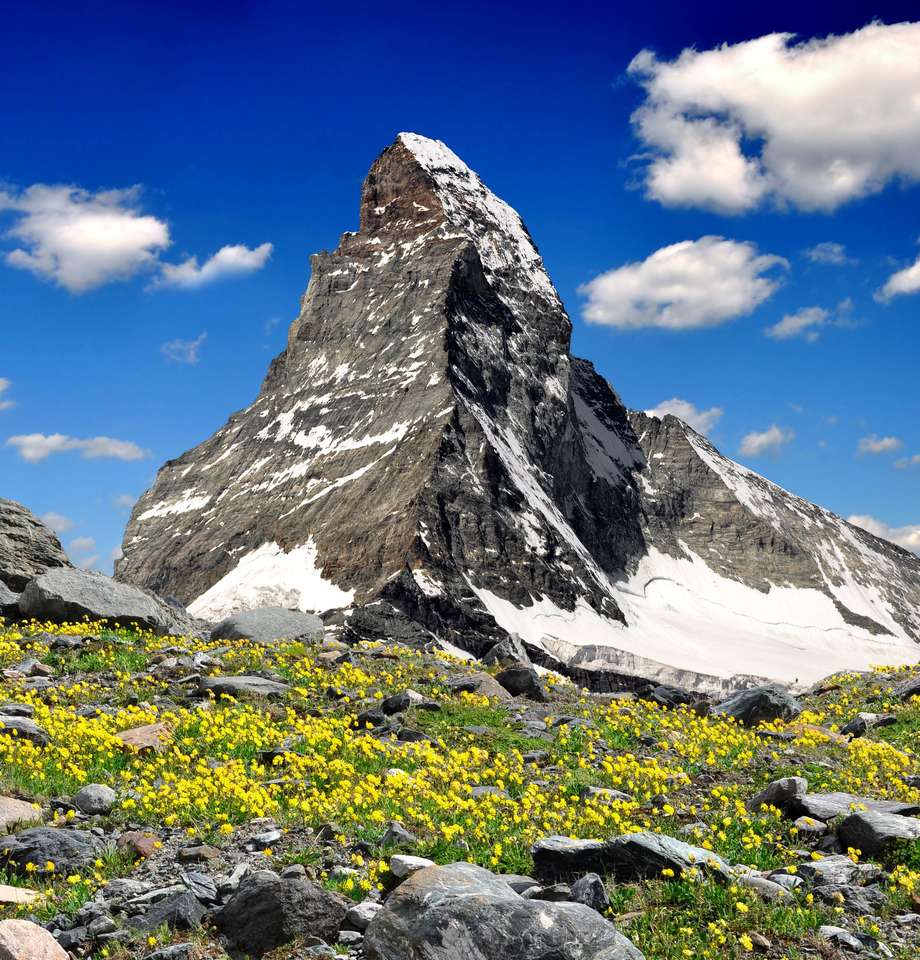 Piękna góra Matterhorn - Alpy Szwajcarskie puzzle online