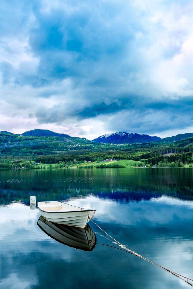Piękna przyroda Norwegia naturalny krajobraz. puzzle online