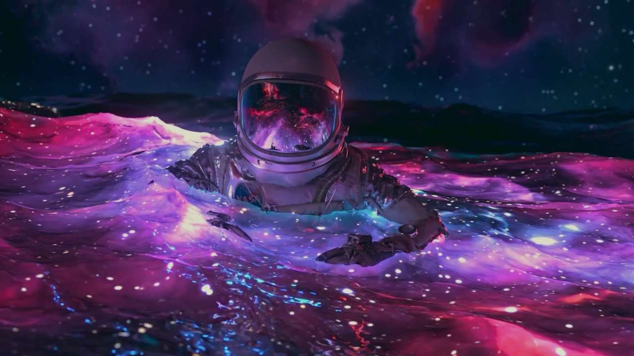 astronauta w wodzie puzzle online